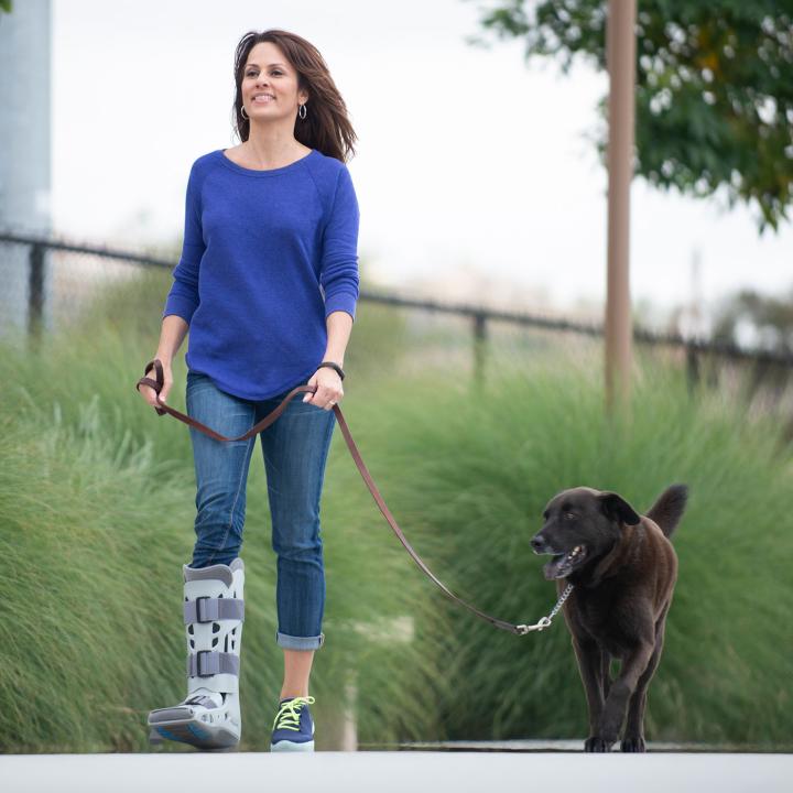 AirSelect Elite Walking Boot - walking with dog