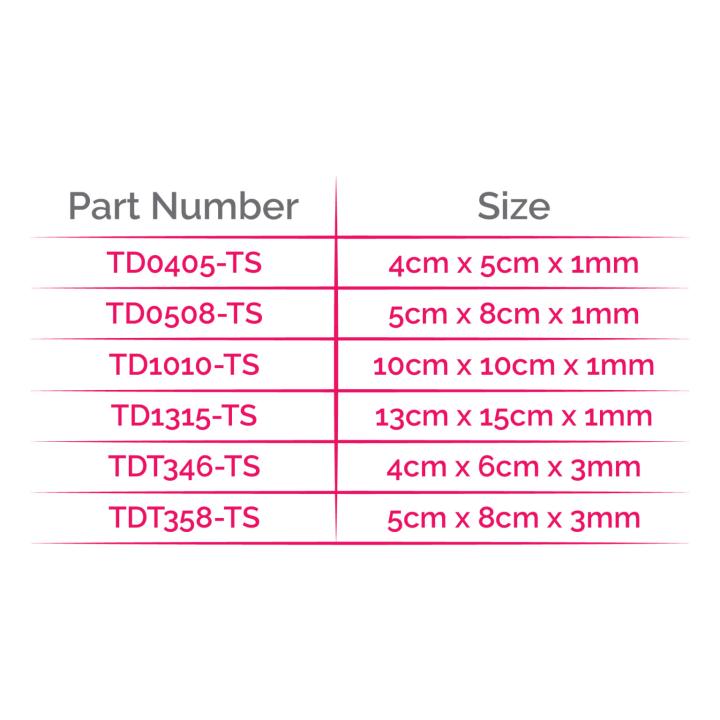 Matrix HD® Allograft - Size Chart